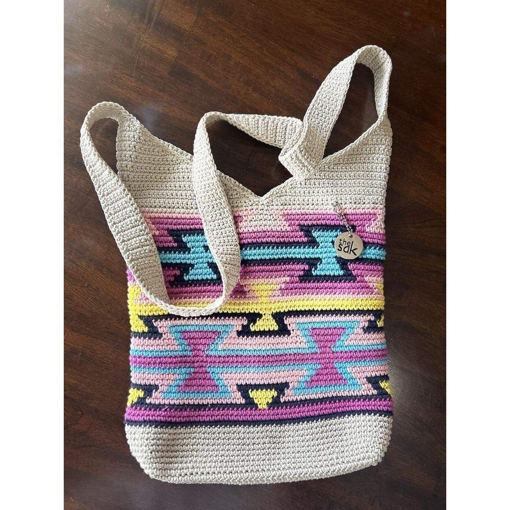 The SAK Crocket Back To Bali Crossbody Boho Bag  Multicolor, Discontinued Bag